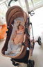 逗逗熊高景觀(guān)嬰兒推車(chē)兩用避震輕便兒童車(chē)推車(chē)可折疊寶寶可坐可躺BB車(chē) 旗艦卡其+全功能+單手收+橡膠輪 曬單實(shí)拍圖