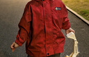 WALNUT DUCK紅色男童沖鋒上衣外套新款男孩春裝兒童三防夾克 紅色 100 曬單實(shí)拍圖