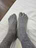 貓人【五指襪】男士棉質(zhì)中筒抑菌防臭吸汗運動(dòng)長(cháng)襪春夏男生長(cháng)筒分趾襪 曬單實(shí)拍圖