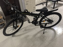 鳳凰（Phoenix） 鳳凰自行車(chē)可折疊山地車(chē)路虎男士成年人變速女式越野公路單車(chē) 條輪消黑/折疊雙避震/全競速軸承 26寸24速【參考：158-188cm】 曬單實(shí)拍圖