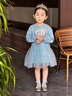 G.duck小黃鴨愛(ài)莎公主裙女童連衣裙冬季演出服寶寶生日禮兒童艾莎毛衣裙 愛(ài)莎公主裙（春秋款） 100 cm 曬單實(shí)拍圖