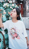 衣品元純棉白色短袖t恤女2026新款爆款夏季hellokitty卡通印花上衣體恤 白色 L 100-120斤 曬單實(shí)拍圖