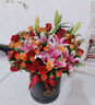 冉子花坊鮮花速遞同城配送向日葵混搭抱抱桶玫瑰送愛(ài)人女友生日禮物真鮮花 健康幸福 曬單實(shí)拍圖