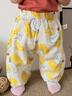 嘟嘟家兒童夏季褲子男童夏裝長(cháng)褲輕薄透氣女童防蚊褲戶(hù)外寶寶童裝抖抖褲 黃色系滿(mǎn)印 （部分尺碼預售） 80 曬單實(shí)拍圖
