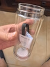 天喜（TIANXI）茶杯茶水分離杯雙層玻璃杯便攜泡茶杯男女車(chē)載商務(wù)辦公水杯 尊貴黑500ML 曬單實(shí)拍圖