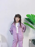 G.duck小黃鴨童裝女童春秋套裝2026新款兒童衣服女大童休閑運動(dòng)兩件套 紫色套裝 120 建議110-120cm6-7歲 曬單實(shí)拍圖