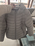 坦博爾2025秋季新款輕薄羽絨服女連帽舒適短款修身輕便冬季外套310218D 珍珠月灰 L 曬單實(shí)拍圖