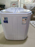 奧克斯（AUX）洗+脫共4.2公斤小型嬰兒童衣物專(zhuān)用洗衣機宿舍家用迷你雙桶缸內衣褲半自動(dòng)洗衣機XPB22-1288 白色 曬單實(shí)拍圖