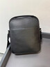 袋鼠單肩包男士新款2026商務(wù)通勤牛皮斜挎包手提包多功能真皮背包品牌 黑色 曬單實(shí)拍圖