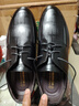 回力官方男鞋皮鞋男春季正裝鞋英倫風(fēng)厚底商務(wù)鞋百搭鞋子男 黑色 42 曬單實(shí)拍圖