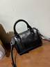 CADUNI KAISER牛皮包包女包小眾波士頓包百搭手提單肩生日禮物高級感送女友老婆 【黑色】實(shí)用走心 輕奢高端洋氣時(shí)尚新款斜挎包 曬單實(shí)拍圖