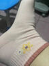 浪莎襪子女士純棉時(shí)尚春秋季女襪花紗短襪冬天中筒可愛(ài)全棉棉襪 曬單實(shí)拍圖