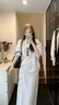 溫格芳連衣裙女2026春季新款小個(gè)子韓系穿搭高級松弛感時(shí)尚套裝氣質(zhì)長(cháng)裙 白色套裝 M 曬單實(shí)拍圖