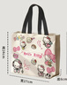 kitty帆布包大容量春夏新款卡通帆布包可愛(ài)通勤包小眾百搭手提包 KT貓【粉色-無(wú)掛件】 曬單實(shí)拍圖