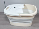 LISM【德國】泡腳桶可折疊大容量家用保溫過(guò)小腿足浴桶便攜式洗腳盆 【加大加厚款】灰白色 曬單實(shí)拍圖