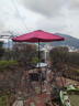 業(yè)紫墅戶(hù)外桌椅組合帶傘藤椅陽(yáng)臺休閑庭院鐵藝茶幾藤編室外露臺三五件套 圍椅4把+80黑色圓桌+中柱傘 曬單實(shí)拍圖