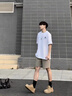 陌汀2026新款港風(fēng)短袖t恤男夏季日系潮牌印花青少年寬松純棉ins半袖衫 白色 003小山 L 曬單實(shí)拍圖