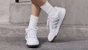 adidas ENTRAP美式校園風(fēng)運動(dòng)少年感復古籃球風(fēng)板鞋男女阿迪達斯   白色/暗銀金屬/樹(shù)脂黃   37 曬單實(shí)拍圖