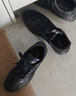 阿迪達斯（adidas）男女鞋板鞋春季皮面防潑水黑色百搭運動(dòng)休閑鞋 碳黑 44 曬單實(shí)拍圖