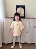 班喜迪女童短袖t恤夏季2026新款洋氣寶寶公主衣服夏裝兒童薄款童裝上衣 黃色 100 曬單實(shí)拍圖