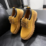 Jeep吉普馬丁靴男春季新款低幫英倫風(fēng)潮流休閑皮鞋防滑工裝大黃靴子男 土黃【四季款】 標準運動(dòng)鞋碼 41 曬單實(shí)拍圖