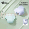 貝肽斯尿布嬰兒紗布如廁訓練褲隔尿可水洗寶寶戒尿不濕110碼2條裝 藍綠 曬單實(shí)拍圖