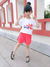 佳辛女童夏裝套裝夏季時(shí)髦短袖短褲中大童網(wǎng)紅女孩運動(dòng)洋氣寶寶兒童裝 桔色兩件套 130 建議身高116-125cm 曬單實(shí)拍圖