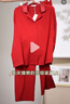 愛(ài)慕（Aimer）25新品睡衣套裝女舒適親膚棉莫干爽透氣長(cháng)袖長(cháng)褲逸家家居服套裝 【新品】長(cháng)袖長(cháng)褲套裝-紅色 M 165 曬單實(shí)拍圖