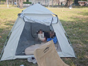 探險者（TAN XIAN ZHE）帳篷戶(hù)外露營(yíng)防雨過(guò)夜3人-4人速開(kāi)便捷天幕二合一黑膠防曬帳篷 【特惠套餐】3-5人帳篷+防潮墊 曬單實(shí)拍圖