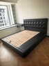 卡得利華夫格床極簡(jiǎn)真皮床主臥大床簡(jiǎn)約現代儲物雙人床黑色薄床頭 櫸木排骨架:得勝系列單床 氣壓帶三抽 1800mm*2000mm 曬單實(shí)拍圖