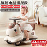 卡卡曼兒童電動(dòng)扭扭車(chē)1-3-6歲可坐大人防側翻手推溜溜車(chē)嬰兒搖搖滑行車(chē) 【旗艦電動(dòng)遙控】棕 +音樂(lè )+餐盤(pán)+護欄+靠背+可轉向推把 可手推男孩女孩寶寶兒童玩具車(chē) 曬單實(shí)拍圖