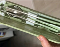 onlycook304不銹鋼便攜餐具盒套裝 帶掛鉤筷子勺子套裝 學(xué)生餐具套裝綠色 曬單實(shí)拍圖