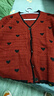 她享針織開(kāi)衫女圣誕穿搭毛衣新年戰袍紅色針織衫外套上衣女 T13KZ1242 曬單實(shí)拍圖