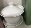 西多米茶具整套裝功夫茶具羊脂玉泡茶器陶瓷蓋碗白瓷家用新年年會(huì )禮物 曬單實(shí)拍圖
