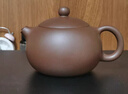巫記紫砂壺朱泥壺全手工可斷水壺紫砂原礦仿古西施壺泡茶家用功夫茶具 紫泥西施壺 曬單實(shí)拍圖