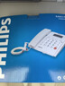 飛利浦（PHILIPS）電話(huà)機座機 固定電話(huà) 辦公家用 免電池 來(lái)電顯示 屏幕可調節 CORD042 (白色) 曬單實(shí)拍圖