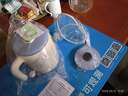 美的（Midea）電熱水壺米色燒水壺便攜式燒水杯差旅春游 0.6L智能斷電304食品級不銹鋼迷你便攜小容量SH06X6-103 曬單實(shí)拍圖