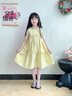G.duck小黃鴨童裝女童連衣裙夏季2026新款A字裙兒童裙子夏天棉布裙女孩 黃色 120 建議5~6歲（110-120cm） 曬單實(shí)拍圖