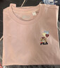 FILA 斐樂(lè )官方女裝針織短袖衫2026春新款時(shí)尚休閑小貓刺繡圓領(lǐng)涼感T恤 赤粉色-PK M 165/84A/M 曬單實(shí)拍圖