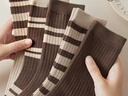 貓人【100%純棉5雙裝】女士襪子女防臭抗菌吸汗美拉德厚中筒襪秋冬季 曬單實(shí)拍圖
