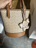 百麗女包復古海鷗老花托特包送禮百搭休閑小飛象水桶包X7233AX5 杏色 曬單實(shí)拍圖