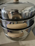 蘇泊爾蒸鍋家用不銹鋼雙層湯鍋蒸籠大容量多功能·木韻系列EZ28JBS16 曬單實(shí)拍圖