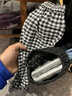 喜嘉華袖套男女加長(cháng)款成人戶(hù)外工作棉布棉清潔護袖夏季防油污手臂套袖 黑白格子 1雙 曬單實(shí)拍圖