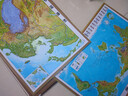 北斗1.1米超大精雕新版2張地圖世界中國地圖3d立體凹凸地形圖約1.1*0.78米大尺寸掛圖辦公家用裝飾畫(huà)墻防水   曬單實(shí)拍圖