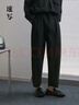 速寫(xiě)男裝2025春新品長(cháng)褲直筒寬松休閑褲9P2E14180 001本黑 M 曬單實(shí)拍圖