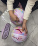 安踏（ANTA）兒童籃球4號幼兒小學(xué)生室內外耐磨玩具球橡膠四號藍球 夢(mèng)幻粉4號 曬單實(shí)拍圖