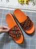 大嘴猴（paul frank）涼拖鞋男外穿沙灘運動(dòng)輕便休閑居家浴室速干情侶拖鞋男女夏 日光橙 42-43 【腳寬腳長(cháng)選大一碼】 曬單實(shí)拍圖