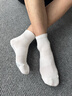 浪莎襪子男士夏季薄款網(wǎng)眼透氣中短筒10A抗菌防臭吸汗透氣運動(dòng)休閑襪 暮雪白5雙 均碼 曬單實(shí)拍圖