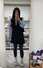 艾美琦美（AIMEIQIMEI）2026春季新款休閑套裝減齡假兩件長(cháng)袖半身裙胖mm遮肉顯瘦大碼女裝 23429長(cháng)款藏青色 2XL [建議140-160斤] 曬單實(shí)拍圖