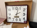 康巴絲（Compas）掛鐘客廳鐘表靜音教室石英鐘表掛墻時(shí)鐘 3443A 日歷款橡木色 52cm 曬單實(shí)拍圖